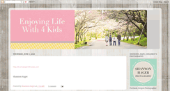 Desktop Screenshot of enjoyinglifewith4kids.com